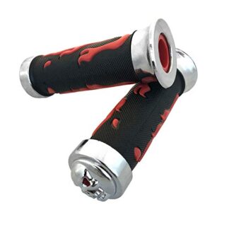 XHT(BC) MT-XH4073-25-RED Hand Grips Motorcycle 25mm 22mm Compatible with Shadow VT/XVS 400/600/750/1100/1300 [P/N:XH4073-25-RED]
