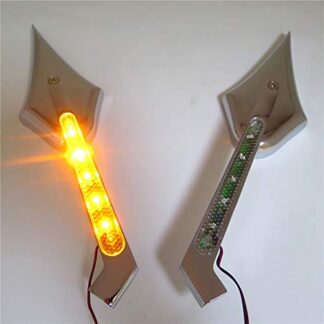 XHT(BC) MT209+TTT003-CD Spike Diamond LED Turn Signal Integrate Mirrors For all Year Harley Touring Dyna Softail