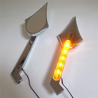 XHT(BC) MT209+TTT004-CD LED Turn Signal Spike Diamond Racing Mirror For CBR600RR Kawasaki Ninja Suzuki GSXR600