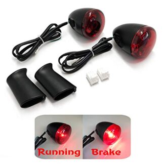 XHT(BC) MT224-017R-MBK+RED Black Red Rear Turn Signal Light Indicator For 92-16 Harley Sportster XL 883 1200 [P/N: MT224-017R]