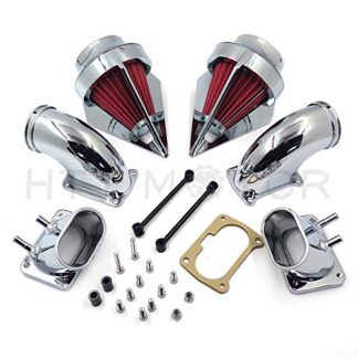 XHT(BC) MT236C-CD Chrome Dual Spike Air Cleaner Red Filter Kit Intake For Suzuki Boulevard M109R