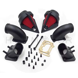 XHT(BC) MT236C-MBK Black Dual Spike Air Cleaner Red Filter Kit Intake For Suzuki Boulevard M109R