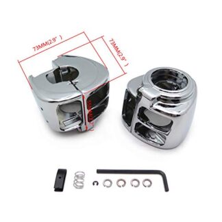 XHT(BC) MT265-001-CD Motorcycle Chrome Switch Housing Cover For Harley Sportster Dyna Softail V-Rod 2002-2010…