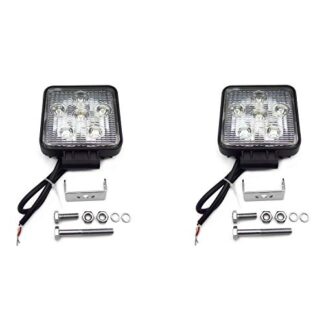 XHT(BC)-MT371-027X2-BK 2 PCS Square 18W Spot BEAM LED Off Road Work 6 LED Light 12V 24V Universal USE S