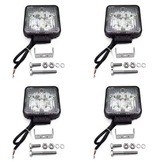 XHT(BC)-MT371-027X4-BK 4 PCS Square 18W Spot BEAM LED Off Road Work 6 LED Light 12V 24V Universal USE S