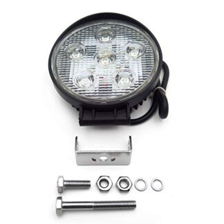 XHT(BC)-MT371-028-BK Round 18W Spot BEAM LED Off Road Work6 LED Light 12V 24V Universal USE SUV Car T