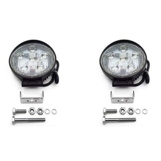 XHT(BC)-MT371-028X2-BK 2 PCS Round 18W Spot BEAM LED Off Road Work6 LED Light 12V 24V Universal USE SUV