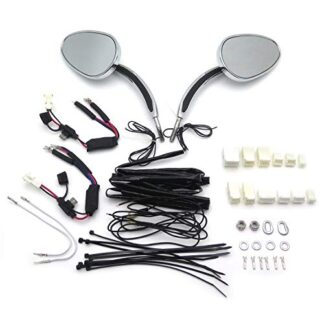 XHT(BC) MT400-014-CD Motorcycle Integrated Arrows LED Turn Signals Side Mirror Fit 2014-later Touring and Trike (Street Glide/Tri Glide Ultra/CVO Limited/Ultra Limited)