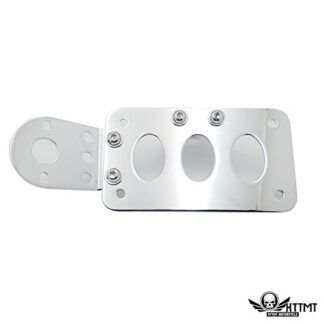 XHT(BC) MT402-P-CD Chrome Metal Chain Motorcycle Bike License Plate Tag Frame Holder For Harley