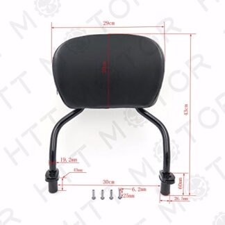 XHT(BC)-MT501-007+P-GBK2 Detachable Sissy Bar Pad Backrest Plain For Harley FLRT Freewheeler 15 16 17