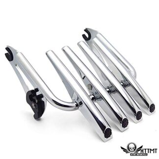 XHT(BC) MT502-003A-CD+BK-XIN Skull Detachable Stealth Luggage Rack For Harley Touring Road King 2009-2018