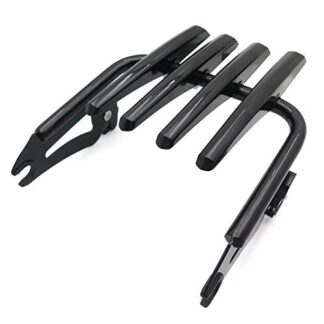 XHT(BC) MT502-003B-GBK Glossy Black Enlarged Detachable Stealth Luggage Rack Compatible with Harley Touring FLHR FLTR 09-19 [P/N: MT502-003B]