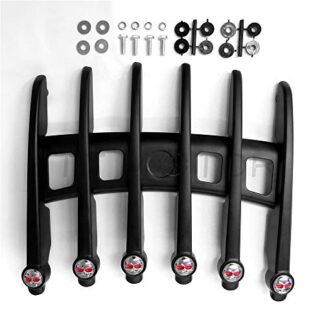 XHT(BC)-MT502-007-BK Black SKULL Stealth Tour-Pak Luggage Rack Rail For 97-17 Harley Touring Road King