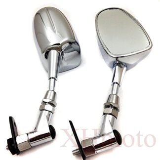 XHT(BC)- Mini Mirrors For Cbr 600Rr Kawasaki Ninja 636 Zx6R Yamaha Yzf R6 R1 Chrome