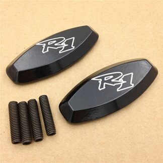 XHT(BC)- Mirror Block Off base Plates for 1998 1999 Yamaha R1 YZF-R1 YZFR1 Black