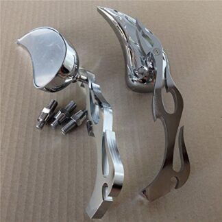 XHT(BC)- Motor Billet Alloy Teardrop Flame Custom Mirror Harley Softail Fatboy Sportster