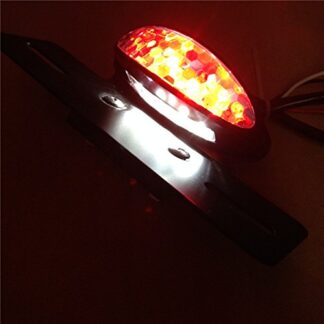XHT(BC)- Motorcycel Black Clear LED Integrated Taillight License Plate Light Fender Eliminator Plate For Harley   Yamaha Suzuki Kawasaki