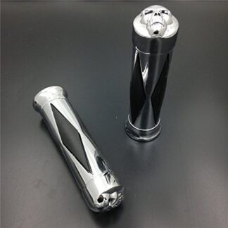 XHT(BC)- Motorcycle 7/8" 22mm Diamond Style Hand Grips Handlebar Grips Fit Harley Softail Cross Bones Deuce Rocker
