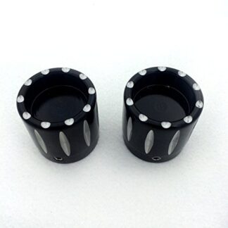 XHT(BC)- Motorcycle Black 29mm Grooved Axle Nut Cap For Universal Harley Davidson Choppers Suzuki Kawasaki Yamaha
