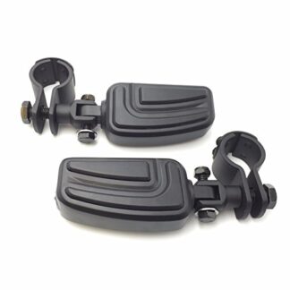 XHT(BC)- Motorcycle Black AirFlow Arrow Foot Rest Foot Pegs with 1" and 1 1/4" Mounting Bracket For GL1800 GL1500 GL1100 GL1200 VT750 Shadow VT750C ACE VT1100 VTX1300 1800