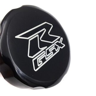 XHT(BC)- Motorcycle Black Billet Aluminum Brake Fluid Reservoir Cap Cover"GSXR" Engraved For 1992-2012 Suzuki GSXR 600/1988-2012 Suzuki GSXR 750/2001-2012 Suzuki GSXR 1000