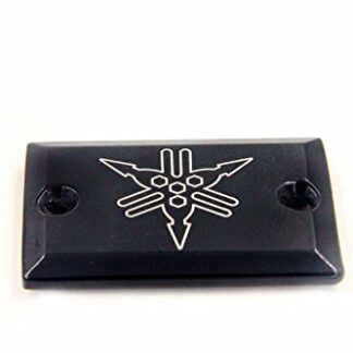 XHT(BC)- Motorcycle Black Brake Fluid Reservoir Cap Cover"*" Engraved For Yamaha Virago 535/ Virago 700/ Virago 750/ Virago 1000/ Virago 1100
