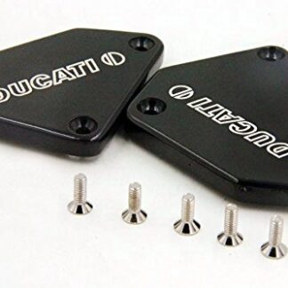 XHT(BC)- Motorcycle Black Brake Fluid Reservoir Cap Cover"DUCATI" Engraved For Ducati 749 / 749S / 749R / 749F / 999 / 999S / 999R / 999F (All Years)