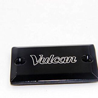 XHT(BC)- Motorcycle Black Brake Fluid Reservoir Cap Cover"Vulcan" Engraved For 2006-2012 Kawasaki Vulcan 900/2004-2012 Kawasaki Vulcan 2000