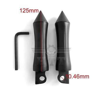 XHT(BC)- Motorcycle Black Custom FootPeg Footrest For 1984-2016 Harley Davidson Touring Road King Street Glide Road Glide Ultra Limited