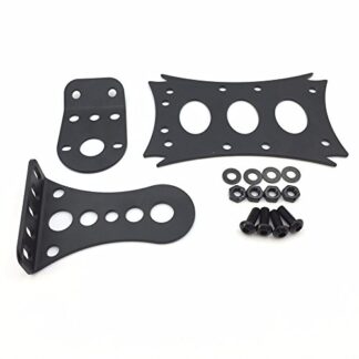 XHT(BC)- Motorcycle Black Custom Horizontal Vertical Zigzag Style Side Mount License Plate Bracket 7"x 4" For Harley Davidson Touring Bobber Chopper Kawasaki Suzuki Yamaha