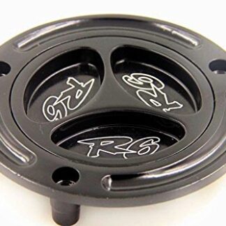 XHT(BC)- Motorcycle Black Keyless Gas Cap Twist Off Aluminum Racing Fuel Tank Cap For Yamaha YZF R6 (All Years)