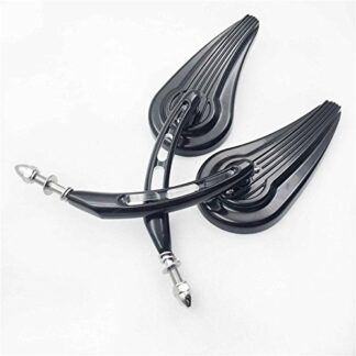 XHT(BC)- Motorcycle Black Raindrop Side Racing Mirrors For Harley 1982-later (except 2014-later FLHTKSE,FLHRSE6, FLHR and FLHRC models and XL1200X mounted below the handlebars)