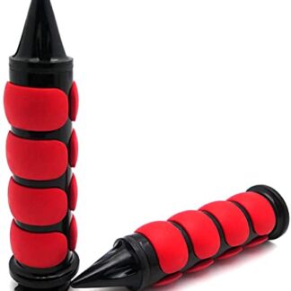 XHT(BC)-Motorcycle Black Red 7/8" 22mm Handlebar Grips For ATV Dirtbike Sportbike