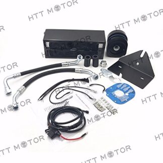XHT(BC)- Motorcycle Black Reefer Oil Cooler Fan Cooling System Set For Harley Dyna 93-17