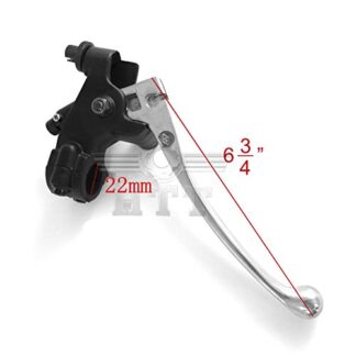 XHT(BC)- Motorcycle Black Silver Alloy Left Handle Clutch Lever 7/8" 22mm Fit CR80 CR85 CR125 CR250 Dirt Bike