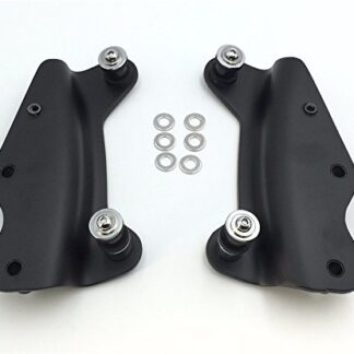 XHT(BC)- Motorcycle Black Steel Rear Fender Rack Plated Luggage Shelf Four Point 4-point Docking Hardware Kit For Harley Davidson Fits '09-'13 FLHR, FLHRC, FLHT, FLHX, FLTR