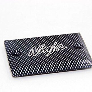 XHT(BC)- Motorcycle Carbon Brake Fluid Reservoir Cap Cover"Ninja" Engraved For Kawasaki Ninja 250 /Ninja 500/ Ninja 650R/ZX600D/ ZX600E /ZZR600/ ZX6 / ZX6R / ZX12R