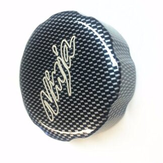 XHT(BC)- Motorcycle Carbon Brake Fluid Reservoir Cap Cover"Ninja" Engraved For Kawasaki Ninja ZX6R 1998-2014/ZX7R 1991-2003/ZX9R 1998-2003/ZX10R 2004-2014/ZX14R 2006-2014