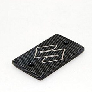 XHT(BC)- Motorcycle Carbon Brake Fluid Reservoir Cap Cover"S" Engraved For All Years Suzuki Boulevard M50 / S50 / C50 / S83 / C90