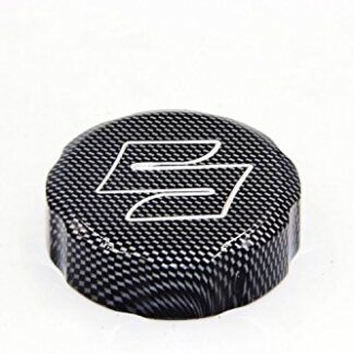 XHT(BC)- Motorcycle Carbon Fiber Billet Aluminum Brake Fluid Reservoir Cap Cover"S" Engraved For 1992-2012 Suzuki GSXR 600/1988-2012 Suzuki GSXR 750/2001-2012 Suzuki GSXR 1000