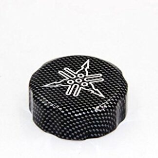 XHT(BC)- Motorcycle Carbon Fluid Reservoir Cap Cover"*" Engraved For 2003-2005 Yamaha YZF R6/2006-2008 Yamaha YZF R6S/2004-2008 Yamaha YZF R1