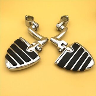 XHT(BC)- Motorcycle Chrome Adjustable Peg Mounting Kit U Shape Foot Peg Footrest For Harley Davidson Sportster 883 1200 Street Bob Softail CVO Equipped 1-1/4 inch (1.25") Front Engine Guard