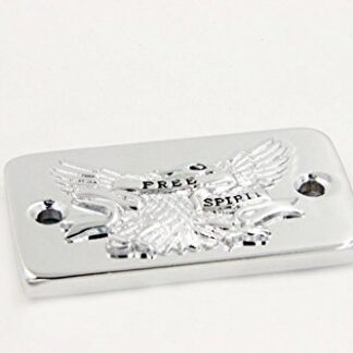 XHT(BC)- Motorcycle Chrome Brake Fluid Reservoir Cap Cover"Free Spirit" Eagle Engraved For Suzuki Intruder 1400/ Intruder 1500/ Boulevard S83 / Boulevard C90