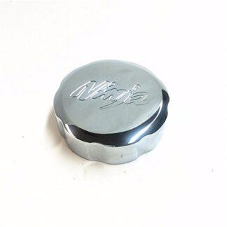 XHT(BC)- Motorcycle Chrome Brake Fluid Reservoir Cap Cover"Ninja" Engraved For Kawasaki Ninja ZX6R 1998-2014/ZX7R 1991-2003/ZX9R 1998-2003/ZX10R 2004-2014/ZX14R 2006-2014