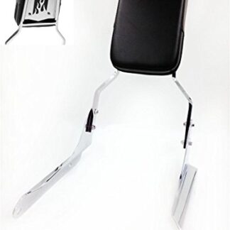 XHT(BC)- Motorcycle Chrome Flame Backrest Sissy Bar With Leather Pad For 1998-2007 VLX600 / 1999-2007 VT600C