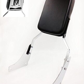 XHT(BC)- Motorcycle Chrome Flame Backrest Sissy Bar with Leather Pad For Shadow Ace 1100