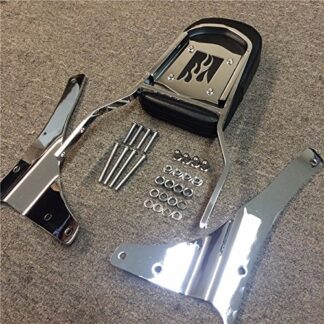 XHT(BC)- Motorcycle Chrome Flame Fire Backrest Sissy Bar For 2005-2012 Suzuki Boulevard M50 VZ800 C50 VL800 C50T VL800T C50C VL800C /2001-2004 Suzuki Intruder Volusia 800 VL800