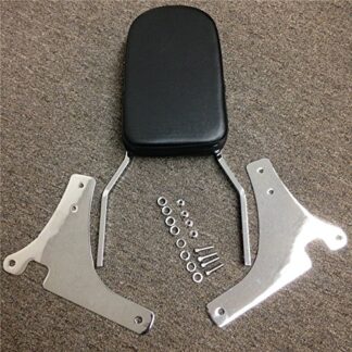 XHT(BC)- Motorcycle Chrome Flame Fire Backrest Sissy Bar with Leather Pad For 1996-2005 Kawasaki Vulcan 800 / Classic / VN800