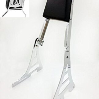XHT(BC)- Motorcycle Chrome Flame Fire Style Backrest Sissy Bar with Leather Pad For Harley Davidson Sportster Xl883C XL883R XL1200R XL1200C XL1200S XLH883 XLH1200