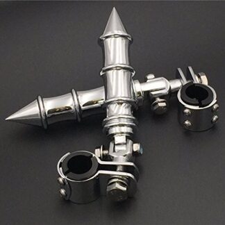 XHT(BC)- Motorcycle Chrome Foot Peg Footrest with Mounting Kit Clamps 1"and 1 1/4" For Harley Davidson Sportster 883 1200 Street Bob Softail CVO Front Engine Guard